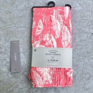 J J. Crew Boxers Cotton Beach Sun Umbrellas Printed Novelty Orange NWT S